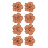 8pcs Essential Oil Car Diffuser Plum Flower Shape Simple Compact Rosewood Material Aroma Diffuser brown