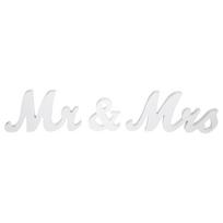 Mr & Mrs Wood Plaque Wooden Sign Board Home Wedding Decorative Letters White balta