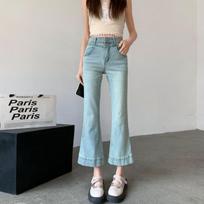 Small Flare Jeans for Women In Spring and Summer High Waisted Bell Trousers for Women In Spring and Summer Jeans for Women In Spring and Summer XS