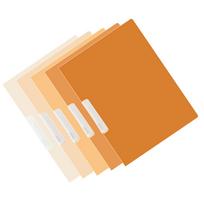 5Pcs Plastic Binder Paper Protector File Organizers with Side Opening 50 Sheets Capacity File Folders Report Cover Set kava