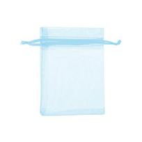 100Pcs Organza Bags Large Capacity Vibrant Color Multipurpose Party Favor Mesh M šviesiai mėlyna spalva