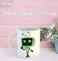 Puodelis Dandžio pasaulyje (Dendi) Roblox Dandy's World su spauda keraminis puodelis 330 ml 9.5 balta