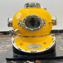 Nautical Diving Helmet  Yellow Coating Finish Deep Sea Divers  Nautical Marine Decor Scuba Diving Helmet  Best Gift Item