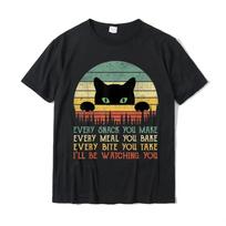 Every Snack You Make Cat Funny Cat Mom Cat Mama Cat Dad T-Shirt vintage fashion Cotton T Shirts For Men Women Oversized Tees S smėlis