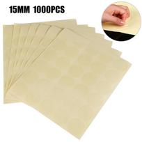 1000 15 mm skaidrus apvalus lipdukas apvalios skaidrios etiketės apskritos PVC sandarinimo etiketės 1000pcs white