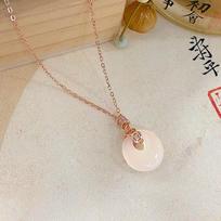 Ping An Clover White Chopstick Necklace for Women's New Light Luxury Niche Design Pendant Trend