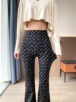 2025 Starry Sky High-Waist Micro-Flared Shark Pants: Slimming, Elastic, Dot Print XXL (140-160)
