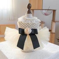 Miss Coco Cute Princess Fluffy Yarn Wedding Dress Skirt for Dogs and Cats XL-Chest 54cm, Length 40cm (Approx. 14-18 jin)