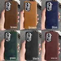 OPPO Reno5/5Pro+ Crazy Horse Genuine Leather Half-Cover Case 4 SE juoda