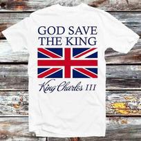230 Gsm 100% Cotton King Charles Iii Coronation His Majesty T Shirt Vintage Retro Meme Gift Unisex Anime Manga Top Tee B1370 XXS balta