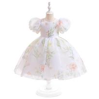 Cross-Border Children's Tutu Skirt: Rose Puff Sleeve Wedding & Photography Dress for Summer 140 cm