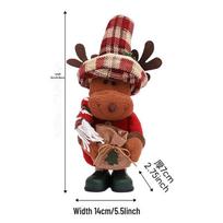 Santa Claus Linen Apron Standing Doll Christmas Decoration