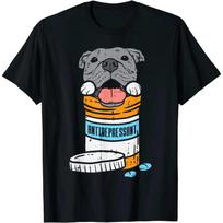 Antidepressant Pitbull Funny Pitties Dog Lover Owner Gift T-Shirt S juoda