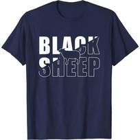Black Sheep Sarcastic Sayings Humor Dark T-Shirt Casual Cotton Daily Four Seasons Tees Hombre Aesthetic Mens T Shirts S smėlis