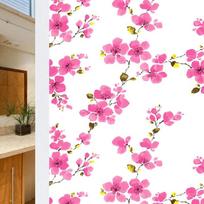 Langų privatumo plėvelė Stiklo langų plėvelė Nuimamos vinilo durų langų dangos UV blokuojantis savaime nelipnus lipdukas namų dekoravimui 45x200cm pink