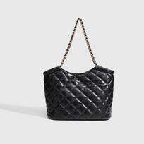 Lazy Diamond Lattice Chain Tote Bag for Women French Autumn/Winter Large Capacity Simple Commuter Shoulder Underarm Bag juoda