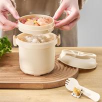 Microwave Rice Cooker Vegetable Steamer 5.5x5.7inch Versatile Heat Resistant Stylish for Kitchen Style B beige