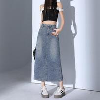 Denim Skirt Women Spring and Autumn Mid-length Skirt Women Spring Slim Hip Skirt Denim Skirt Women Spring XS