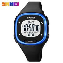 Multifunctional square middle and high school students sports electronic watch fashion small couple waterproof watch mėlyna