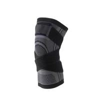 NEW 1PC Sports Kneepad Men Pressurized Elastic Knee Pads Support Fitness Gear Basketball Volleyball Brace Protector M black