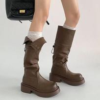 Platforma Moteriški Odiniai Aukštakulniai Batai Dizainerio Nauji Vidutinio Kulno Batai Moteris 2024 Tendencija Chelsea Batai Žiemos Nauji Moteriški Motociklininko Batai 39 juoda