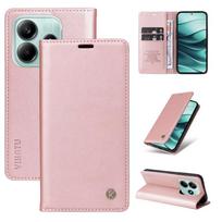 Piniginė Magnetinis Atverčiamas Kortelės Lizdas Odinis Dėklas Skirtas Xiaomi Redmi 15 Ultra 14 Pro 13 Lite 12 11 10 T 14T 13T 12T 11T 10T Turbo 3 4 5G Xiaomi 15 Ultra 5G rožinio aukso spalvos
