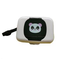 Baby Wipes Case Wet Wipe Box Dispenser For Stroller Portable Rope Lid Covered Tissue Boxes gray