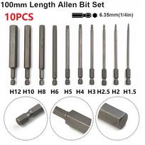 1 4 Inch Hex Screwdriver Bits 100mm 10pcs Wrench Drill Bit