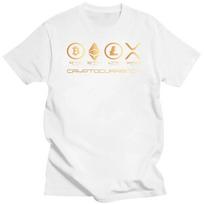 T Shirts Men Short Sleeve Bitcoin Crypto Cryptocurrency T-shirt Streetwear Tee Tops Pure Cotton Tshirt Merch S beige