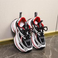 Women's Sports Shoes Thick Sole Lace-up Mixed Color Women's Shoes Men's Height Increase 6cm Casual Sports Shoes 35 raudona