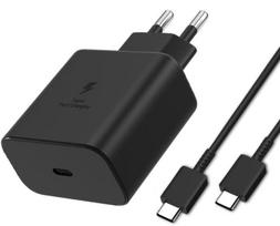 45W Fast Charger + USB-C Cable for Samsung Galaxy S24 ULTRA / S24 PLUS / S23 ULTRA / S23 PLUS / S22 ULTRA /S22 PLUS Phonillico® juoda