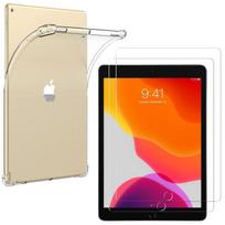 Case + 2 tempered glasses for iPad 9 - iPad 8 - iPad 7 - 10.2 inches - Shockproof Protection Transparent Phonillico® skaidri