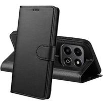Case for Honor 200 Smart 5G - Black Wallet Flip Cover Magnetic Clasp Card Holder Phonillico® juoda