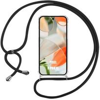 Lanyard Case for Google Pixel 9 Pro XL, Transparent Reinforced Anti-Scratch with Black Lanyard