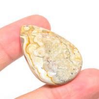 Laguna nėriniuotas agatas 2,6x3,9 mm natūralus kabošonas smulkus laisvas 52,75 ct. R1A26 įvairiaspalvis