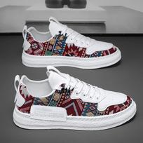 Sneakers Casual Mens Designer Middle/Low Top Board Shoes Fashion Leather Fabric Breathable Height Increased Flat Platform Shoes 39