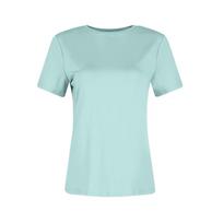 Women Short Sleeve  Soild  Sexy Cute Tee Slim Fit Tight Crop-Top T Shirt M šviesiai mėlyna spalva