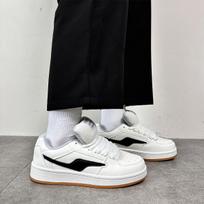 Hong Kong style white bread shoes men's ins tide niche casual board shoes versatile 2024 new velvet white shoes 44 balta