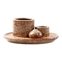 Palo Santo Holder 4-in-1 Ceramic Incense Holder Candle Holder with Ash Catcher Lotus