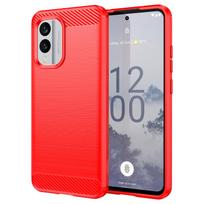Soft Silicone Case For Nokia X30 5G nokiax30 Shockproof Matte Back Cover for nokia x30 Luxury Protective Phone Cases For Nokia X30 5G raudona
