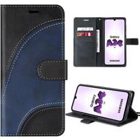 Protective Case - Samsung - Galaxy A34 5G - Black PU Leather - Shockproof TPU - Card Slots juoda