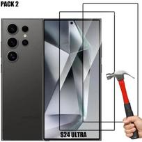 Pilnas grūdintas stiklas Samsung Galaxy S24 Ultra, 2 stiklų pakuotė, juodas, atsparus įbrėžimams juoda