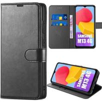 Coque de protection pour Samsung Galaxy M13 - BOOLING - Effet cuir noir - Antichoc et anti-rayure juoda
