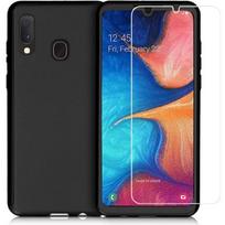 360° Protective Case - BLACK - Samsung Galaxy A20E/A20e - Tempered Glass - Rigid - Mixed juoda