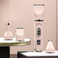 4-in-1 Elektrinis naminių gyvūnų priežiūros rinkinys: Kirpimo mašinėlė, nagų šlifuoklis ir letenų skustuvas šunims ir katėms 4-in-1 Set