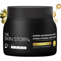 The Skin Story Argano aliejaus plaukų kaukė | Maitinanti, giliai kondicionuojanti, glotninanti | Garbanotiems, sausiems, pažeistiems, chemiškai apdorotiems plaukams gray