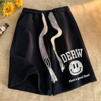 Elastic Waist Shorts Men's Summer Drawstring Basketball Sports Five-point Pants American Casual Large Pants M juoda