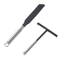 2x Crepe Spreader Utensil Kitchen Gadgets Egg Pie Scraper for Restaurant