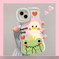 Grafiti Varlė Antis Tinka Apple 12 Mobiliojo Telefono Dėklui 15/14plus Juokingas Apsaugantis nuo kritimo 13promax Dvigubas Stovas X iphone 15
