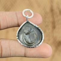 Anniversary Gift For Her Natural Geode Agate Druzy Gemstone Pendant 925 Silver